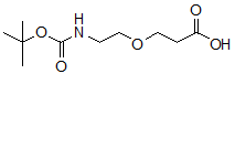 3-(2-(tert-butoxycarbonylamino)ethoxy)propanoic acid
