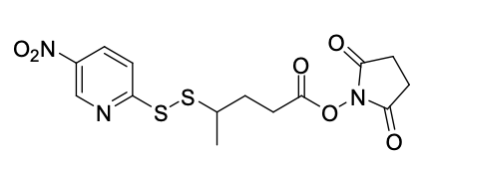 2,5-dioxopyrrolidin-1-yl 4-((5-nitropyridin-2-yl)disulfanyl)pentanoate