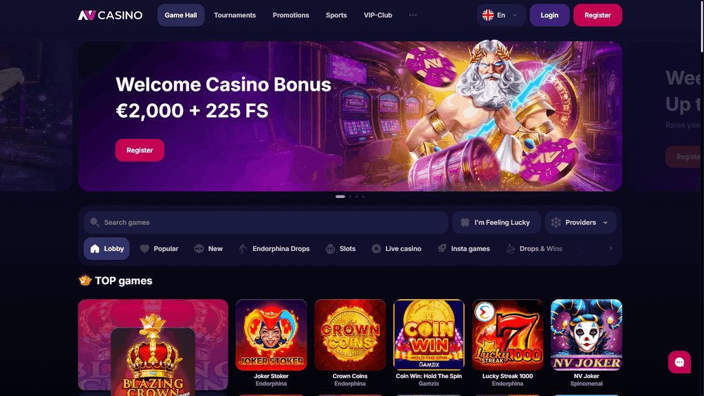 NV Casino - eSports betting review 2026